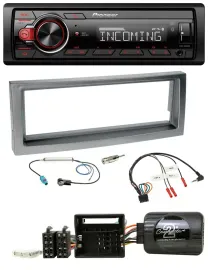 Pioneer Bluetooth USB DAB Lenkrad Autoradio für Citroen C5 ab 2005 grau-metallic