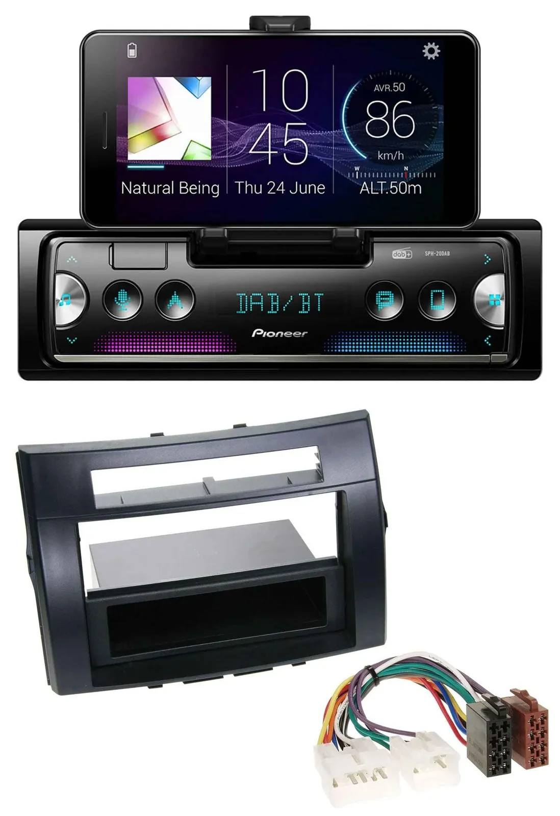 Pioneer USB MP3 Bluetooth DAB Autoradio für Toyota Corolla Verso 04-09 schwarz