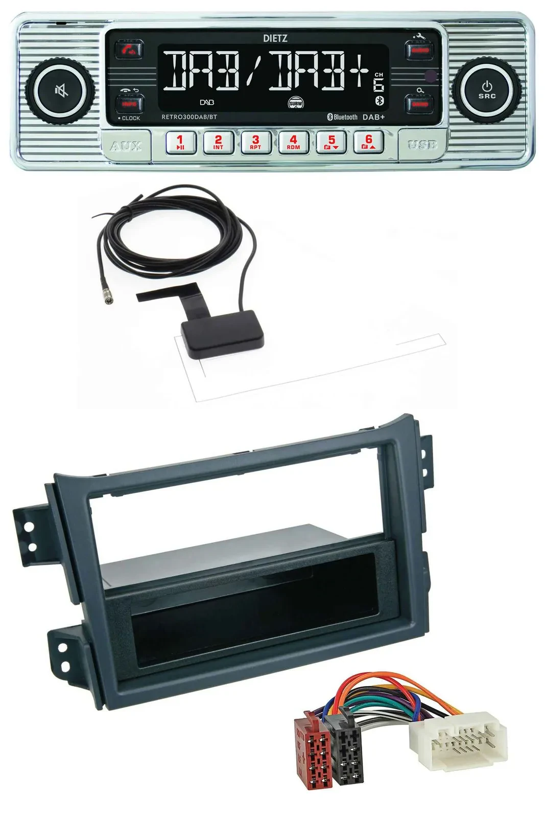 Автомагнитола для Opel Agila B (2008–2014), Suzuki Splash Dietz Bluetooth, USB, MP3, DAB