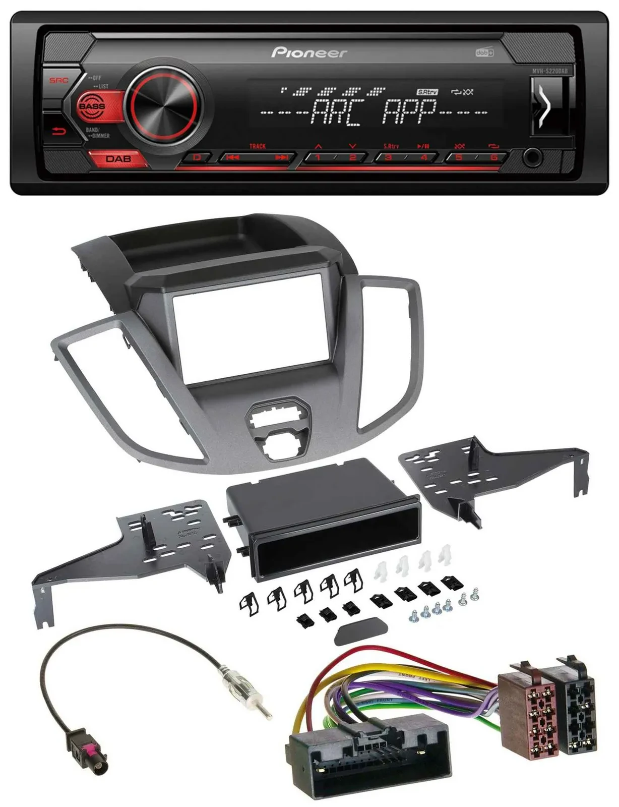 Pioneer DAB 1DIN MP3 AUX USB Autoradio für Ford Transit V363 (2014-2018)