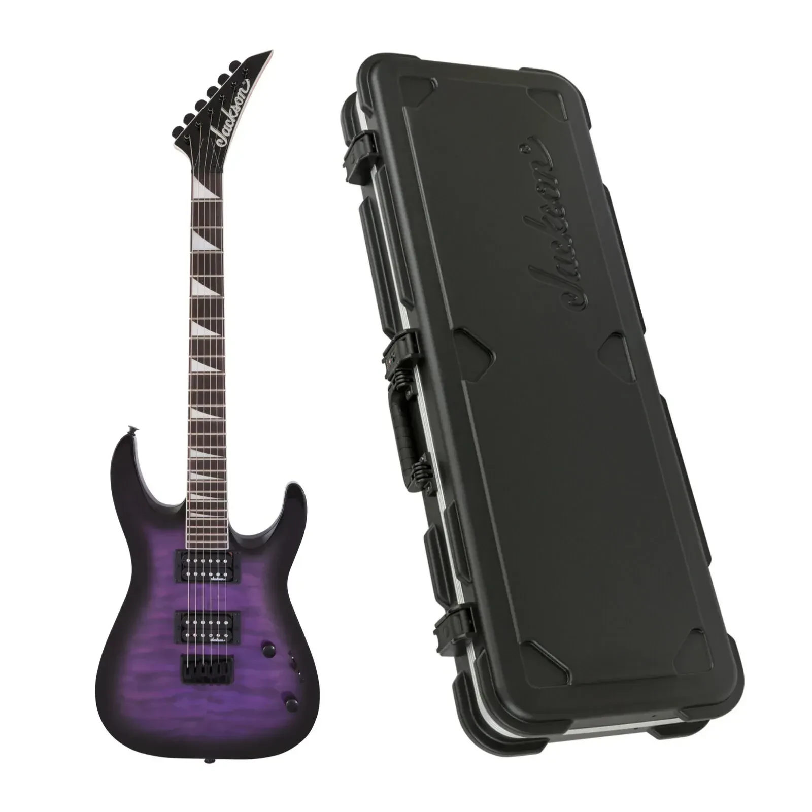 Jackson JS Series Dinky Arch Top Guitar Transparent Purple Burst with Case