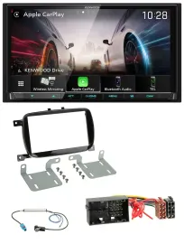 Kenwood MP3 2DIN USB DAB Bluetooth Autoradio für Fiat 500X ab 2016 klavierlack s