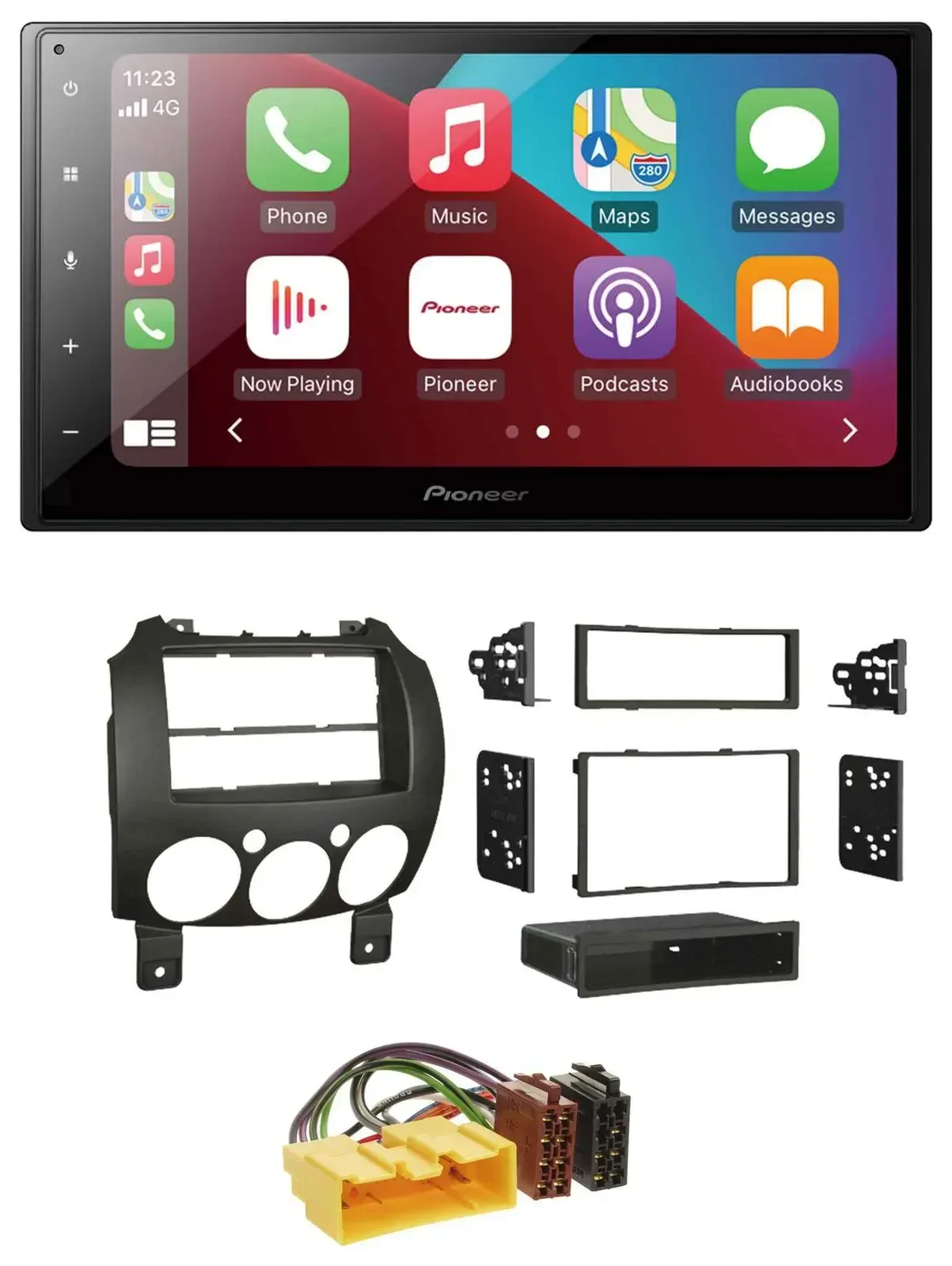 Автомагнитола для Mazda 2 (с 2007) Pioneer 2DIN, USB, MP3, DAB, Bluetooth