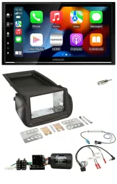 Kenwood DAB USB Bluetooth 2DIN Lenkrad Autoradio für Citroen Nemo Peugeot Bipper