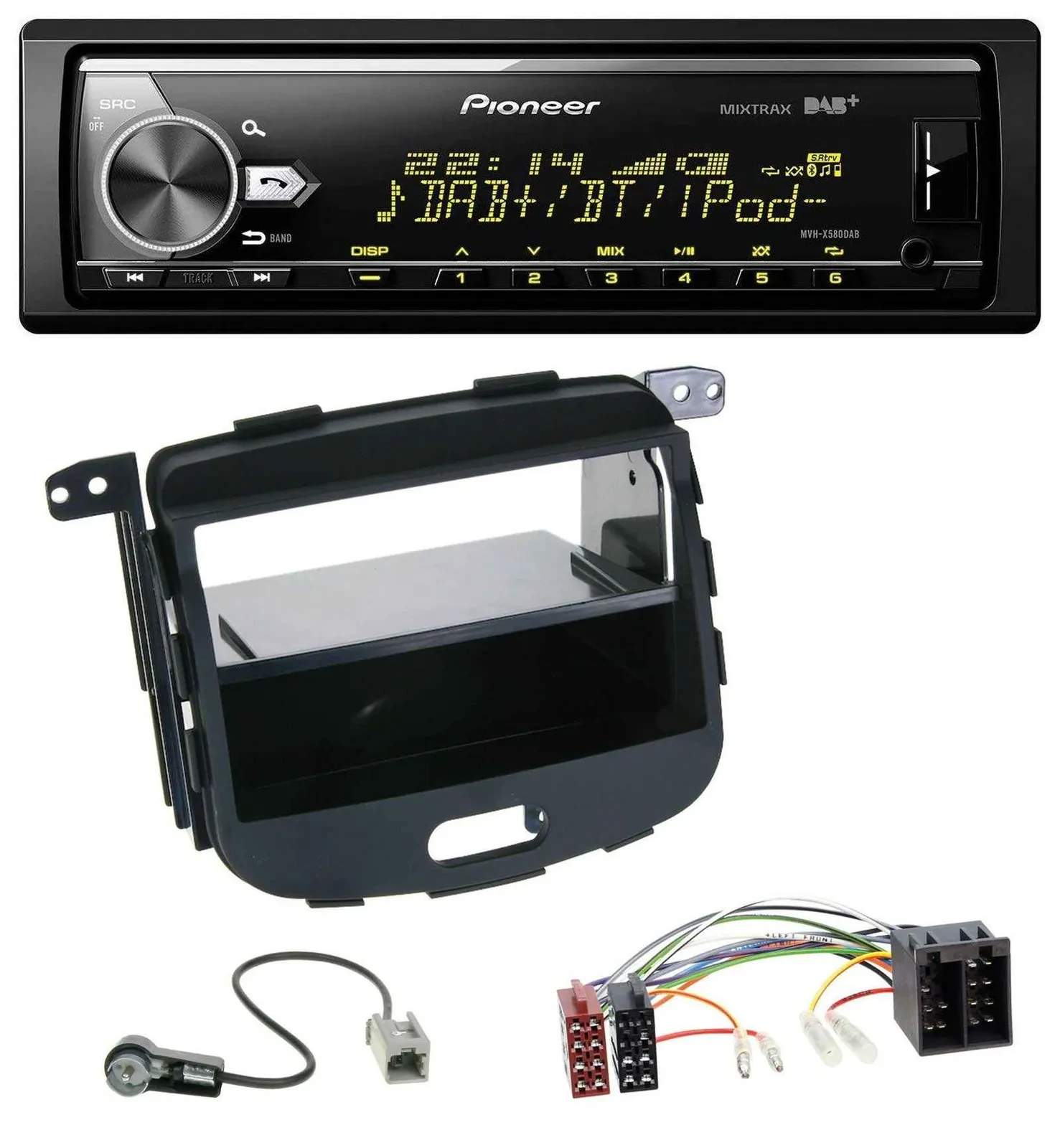 Автомагнитола Pioneer Bluetooth USB DAB MP3 для Hyundai i10 (2008–2013)