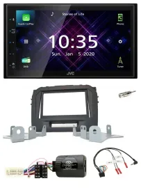 JVC DAB 2DIN Lenkrad Bluetooth USB Autoradio für Suzuki Vitara LY ab 04/2015