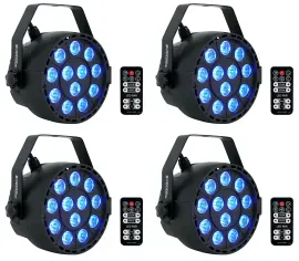 Светодиодный прибор Rockville RockPAR TRI LED RGB Compact Black (4 штуки)