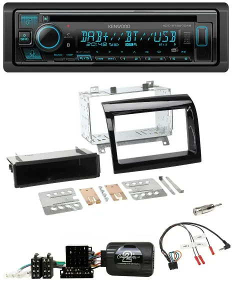 Kenwood Bluetooth DAB CD Lenkrad USB Autoradio für Fiat Ducato 12-15 piano schwa