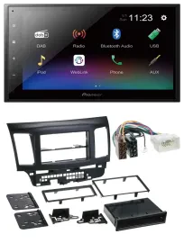 Pioneer USB Bluetooth DAB 2DIN MP3 Autoradio für Mitsubishi EVO Lancer ab 08