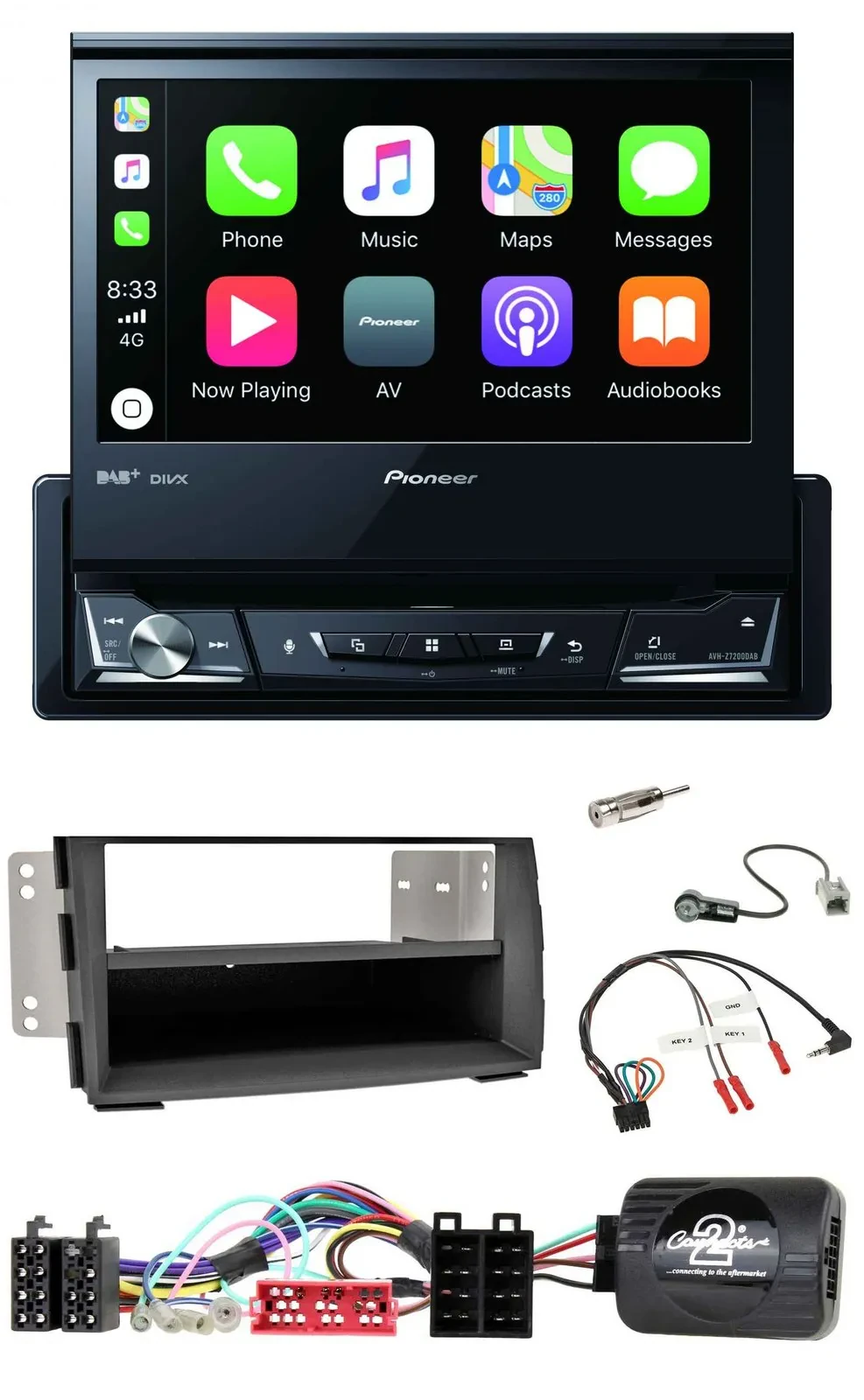 Pioneer DVD Bluetooth DAB USB Lenkrad Autoradio für Kia Venga (2010-2019)