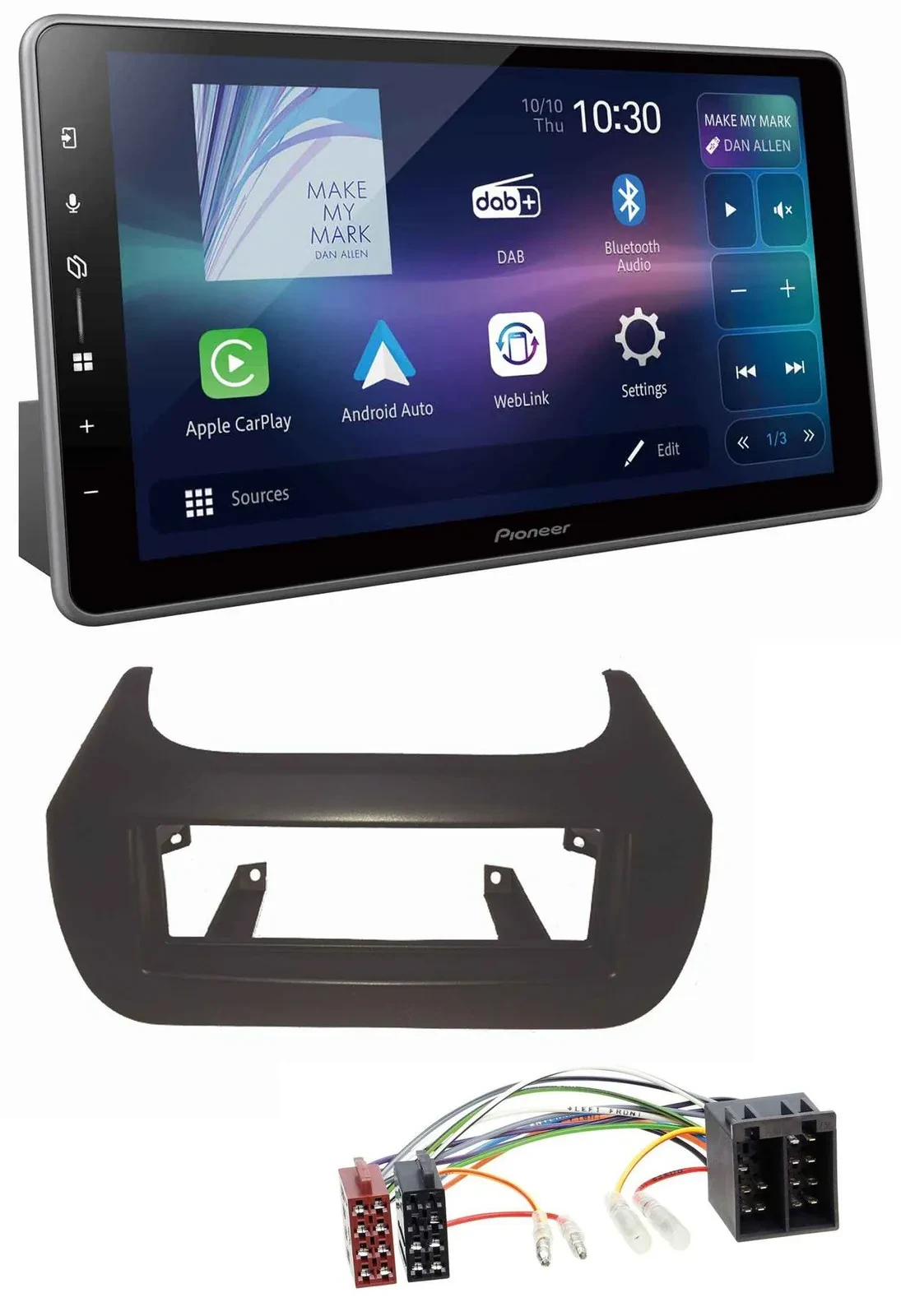 Pioneer Bluetooth USB DAB MP3 Autoradio für Citroen Nemo Fiat Fiorino Qubo Peuge