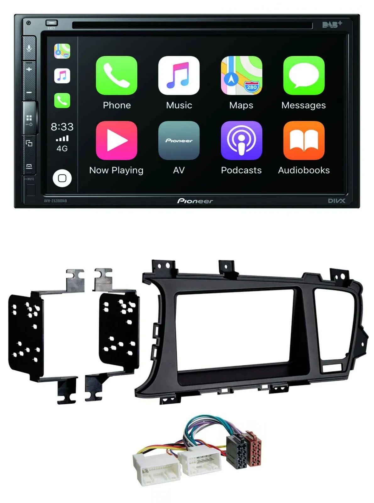 Автомагнитола для Kia Optima (с 2012) Pioneer 2 DIN, DVD, MP3, DAB, Bluetooth, USB