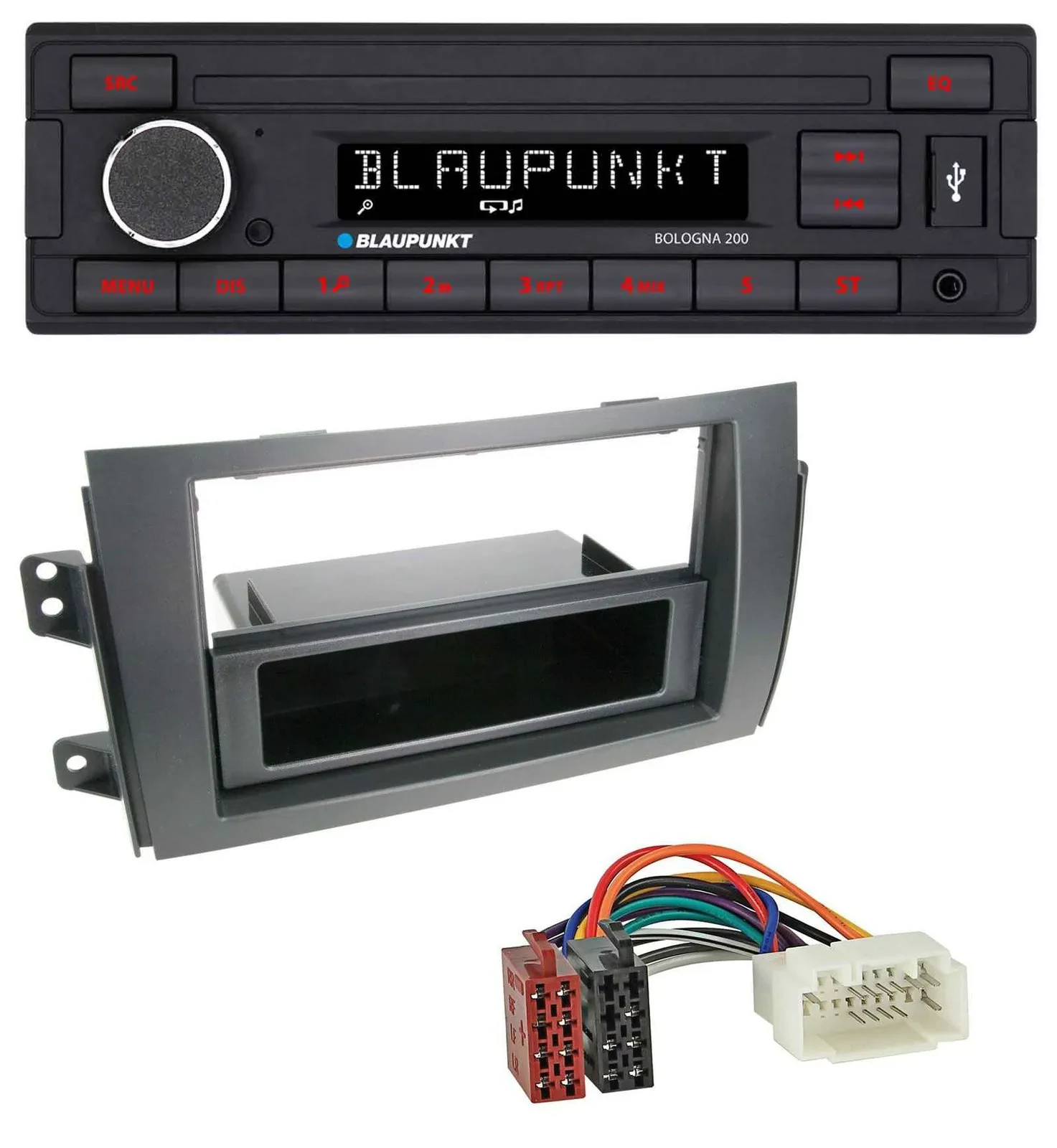 Blaupunkt MP3 AUX USB 1DIN Autoradio für Fiat Sedici, Suzuki SX 4