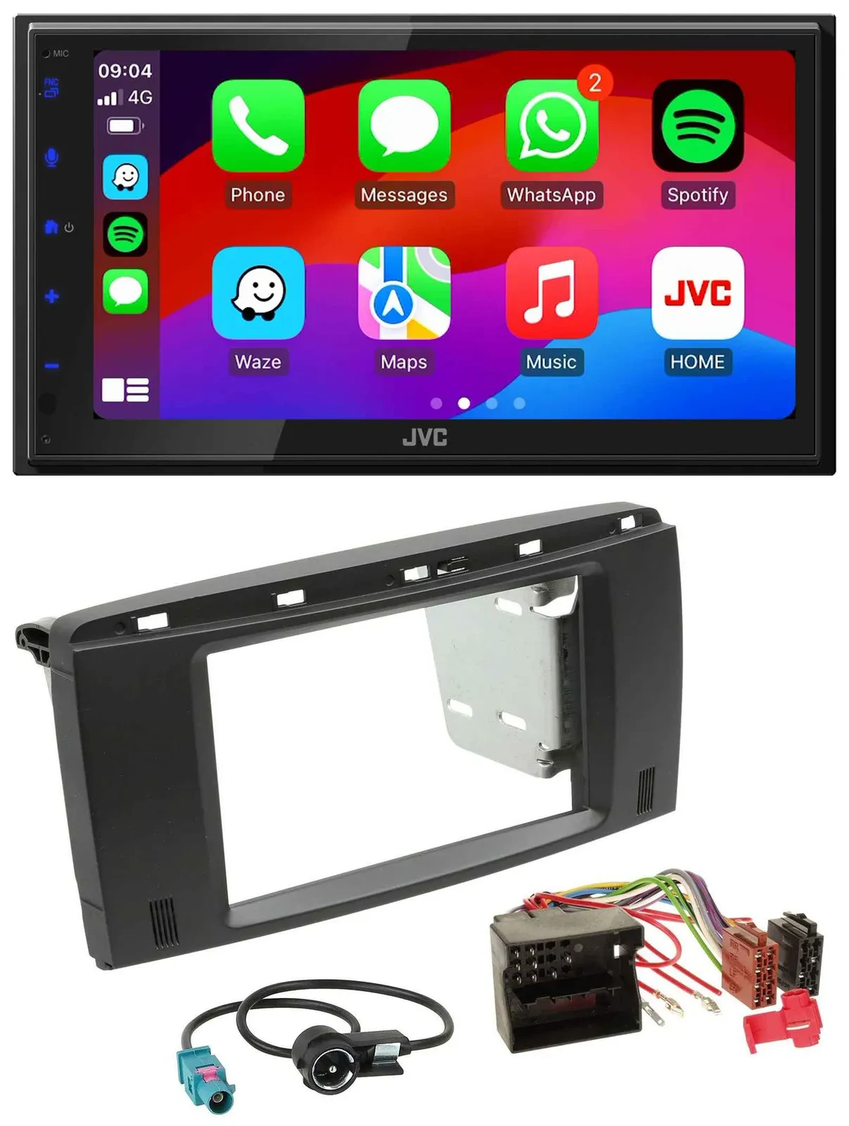 JVC Bluetooth 2DIN MP3 DAB USB Autoradio für Mercedes R-Klasse 2006-2012