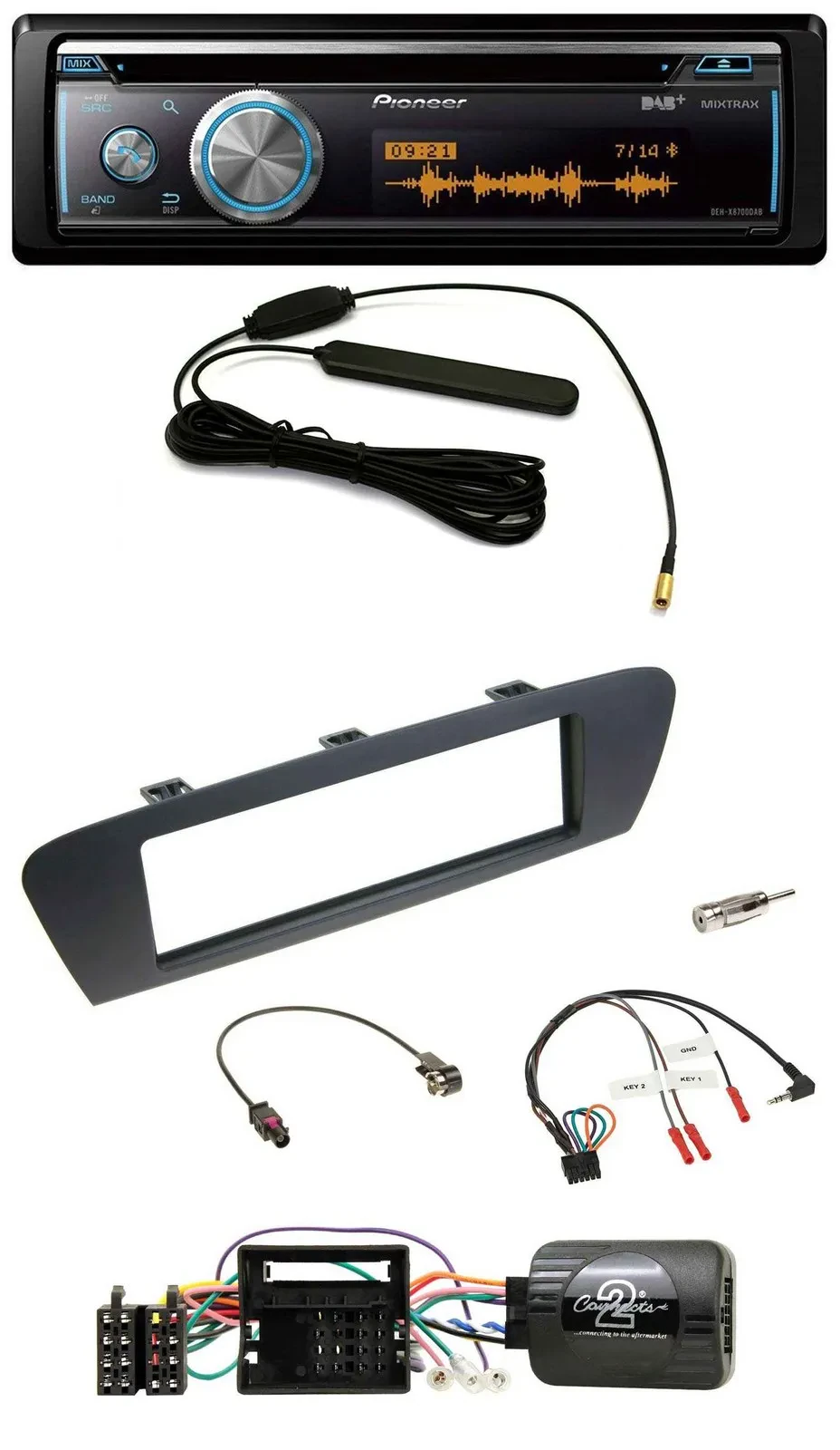 Pioneer CD USB Bluetooth DAB Lenkrad Autoradio für Renault Grand Scenic ab 2009