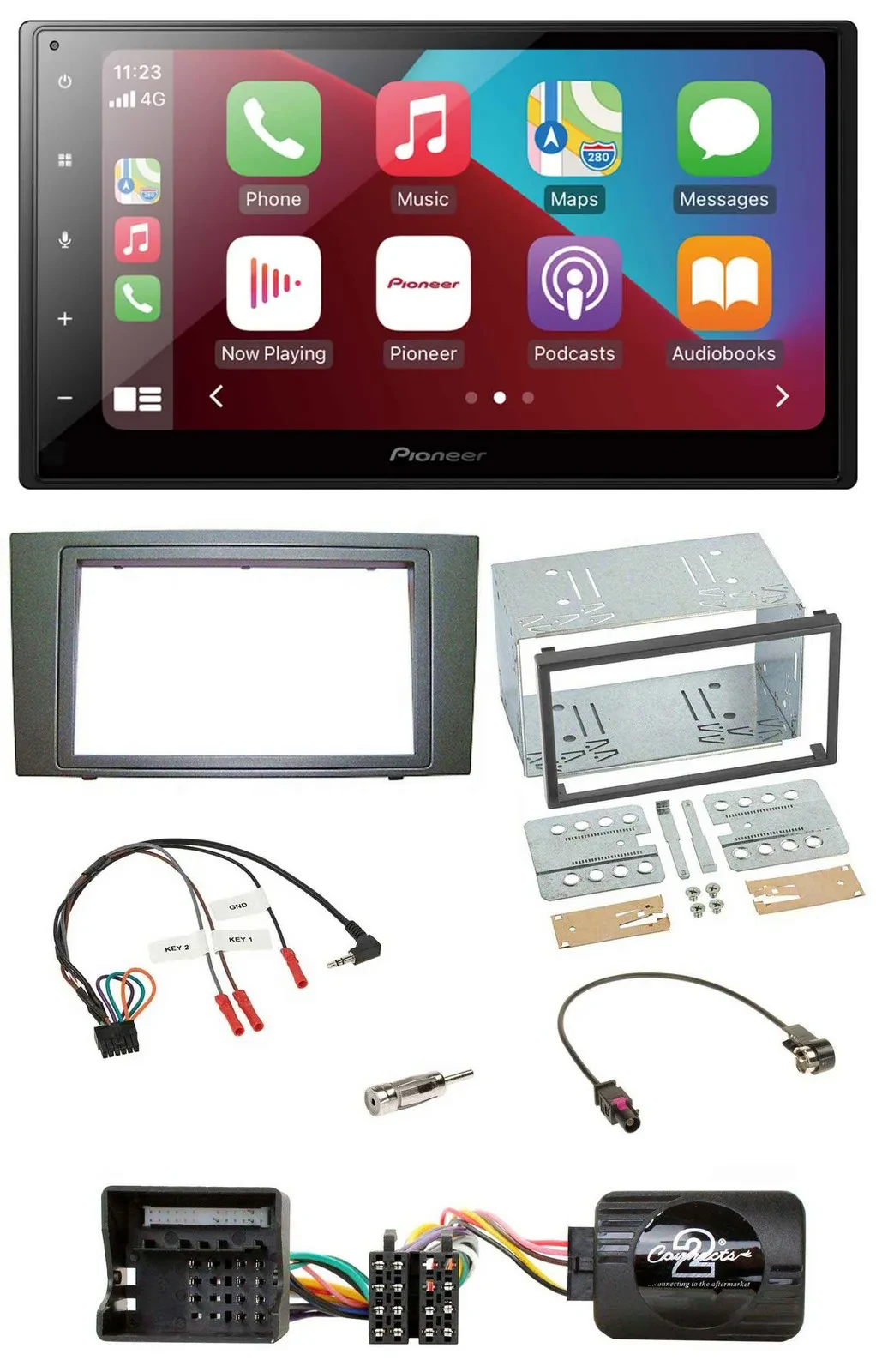 Автомагнитола для Ford Mondeo 2003–2007 Pioneer 2DIN, DAB, Bluetooth, USB