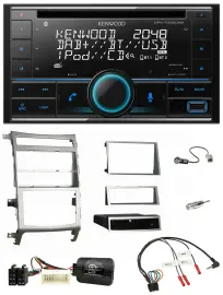 Автомагнитола Kenwood 2DIN, CD, DAB, USB, Bluetooth для Hyundai IX55 2009–2012, поддержка кнопок на руле