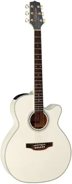 Takamine GN37CE-PW Solid Top NEX Acoustic Electric Guitar w/Bag, Pearl White