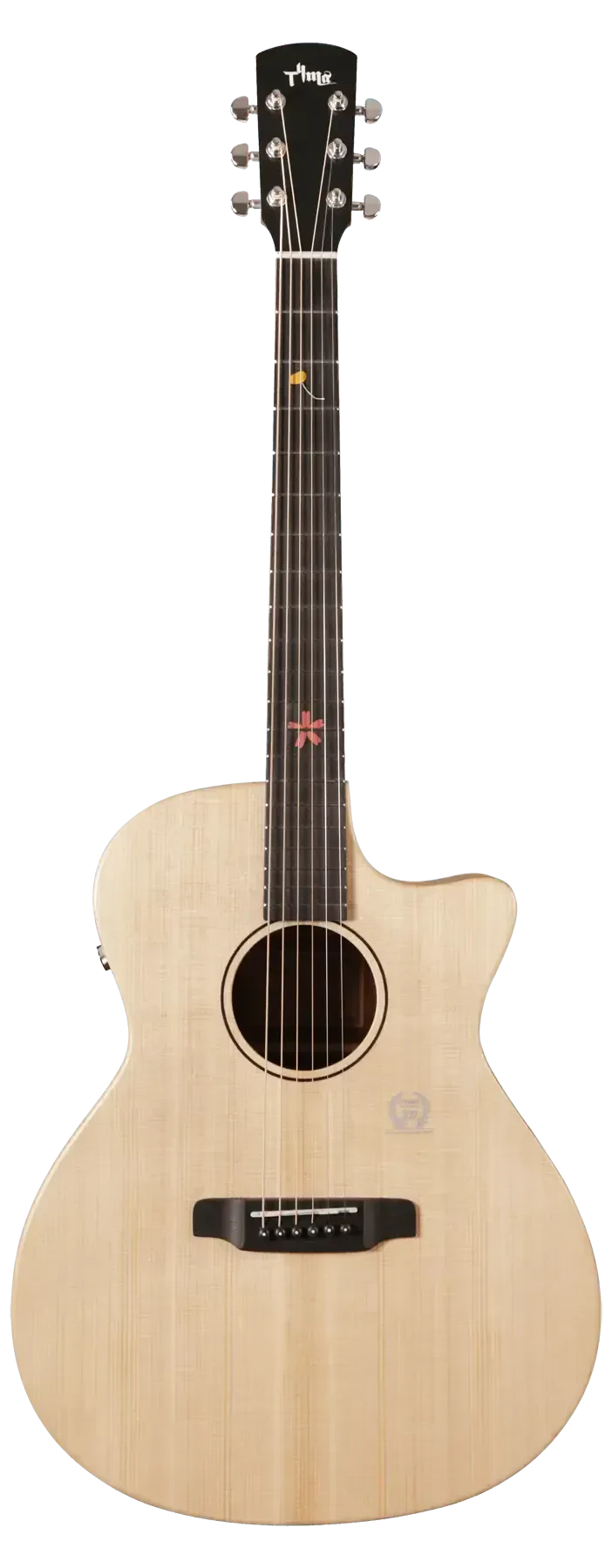 Электроакустическая гитара Tyma TG-5TE Grand Auditorium Cutaway Natural с чехлом 2025s