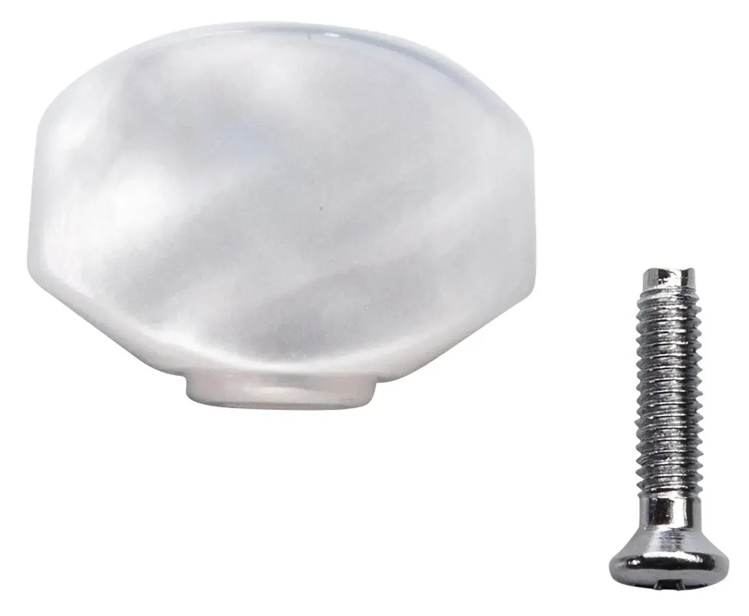 Кнопки колков для гитары Hipshot D07 HEX пластик перламутровые (набор, 6 шт.) с винтами