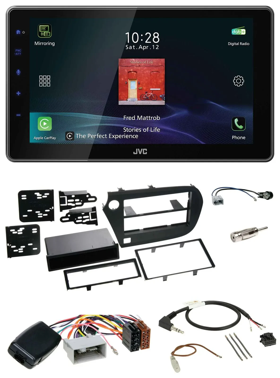 JVC DAB Lenkrad Bluetooth USB Autoradio für Honda Insight ZE2 2009-2013