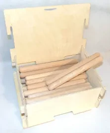 SCL20-BOX20 Клавесы, 20х200мм, бук, набор 20 пар, в деревянном ящике, Sinkopa