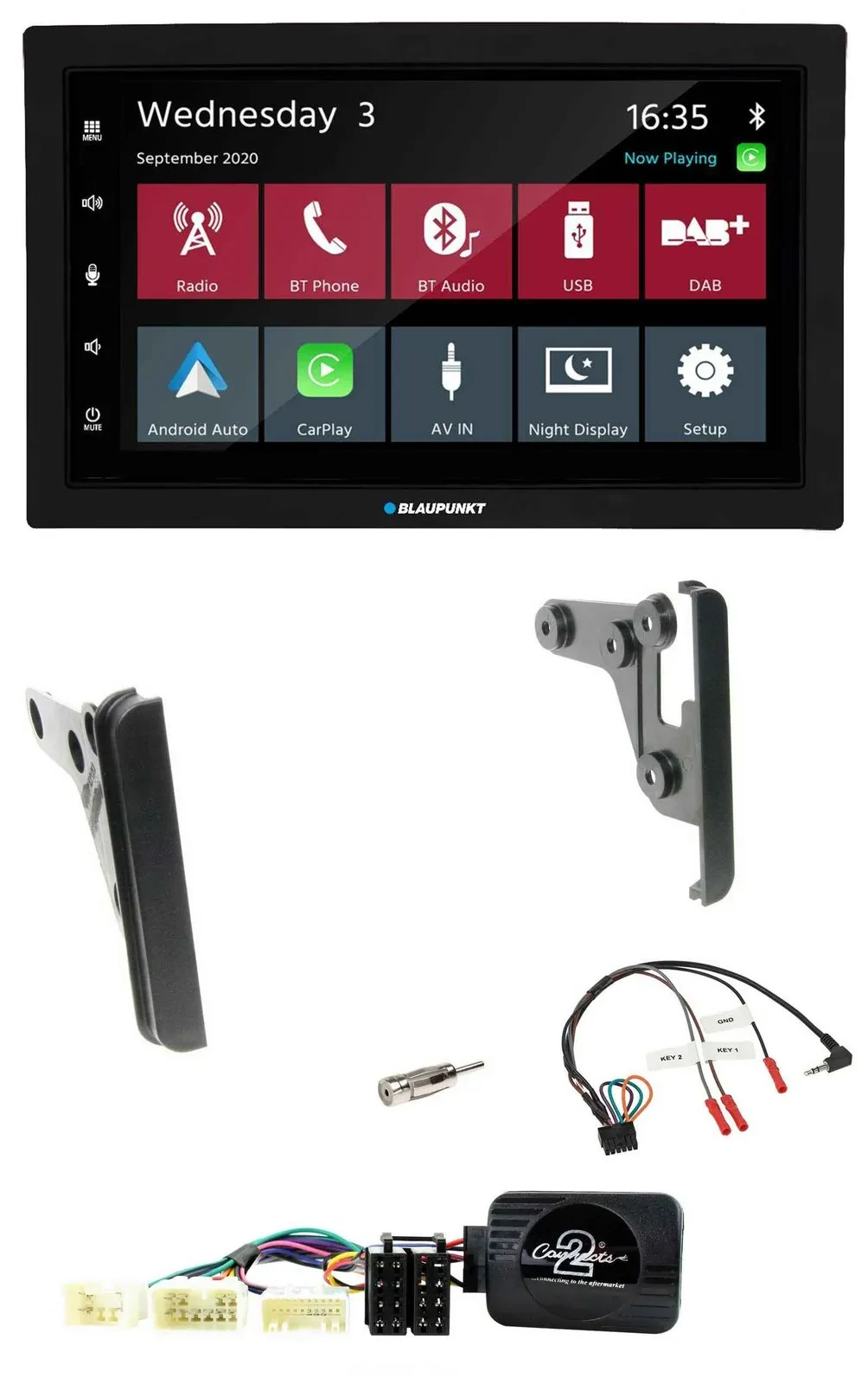 Blaupunkt DAB Bluetooth USB Lenkrad 2DIN Autoradio für Toyota FJ ab 2007