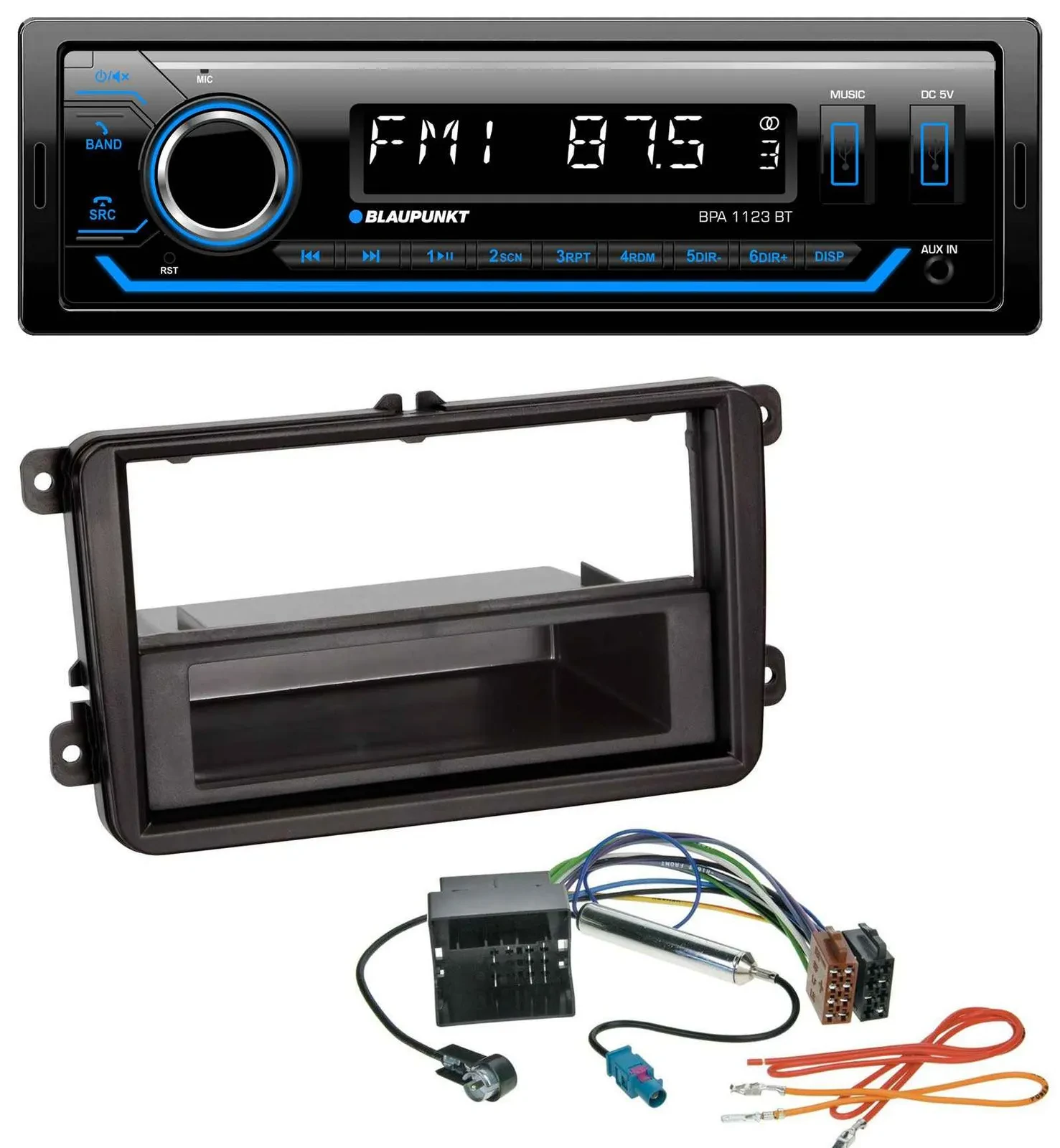 Blaupunkt MP3 Bluetooth USB AUX Autoradio für VW Transporter T5 T6 Caravelle Mul