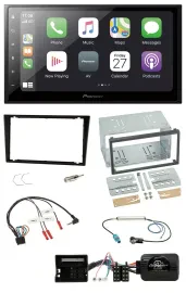Pioneer Lenkrad Bluetooth DAB 2DIN USB Autoradio für Opel Corsa C schwarz
