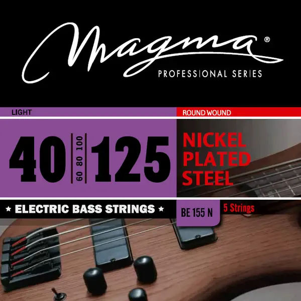 Струны для 5-струнной бас-гитары 40-125 Magma Strings BE155N