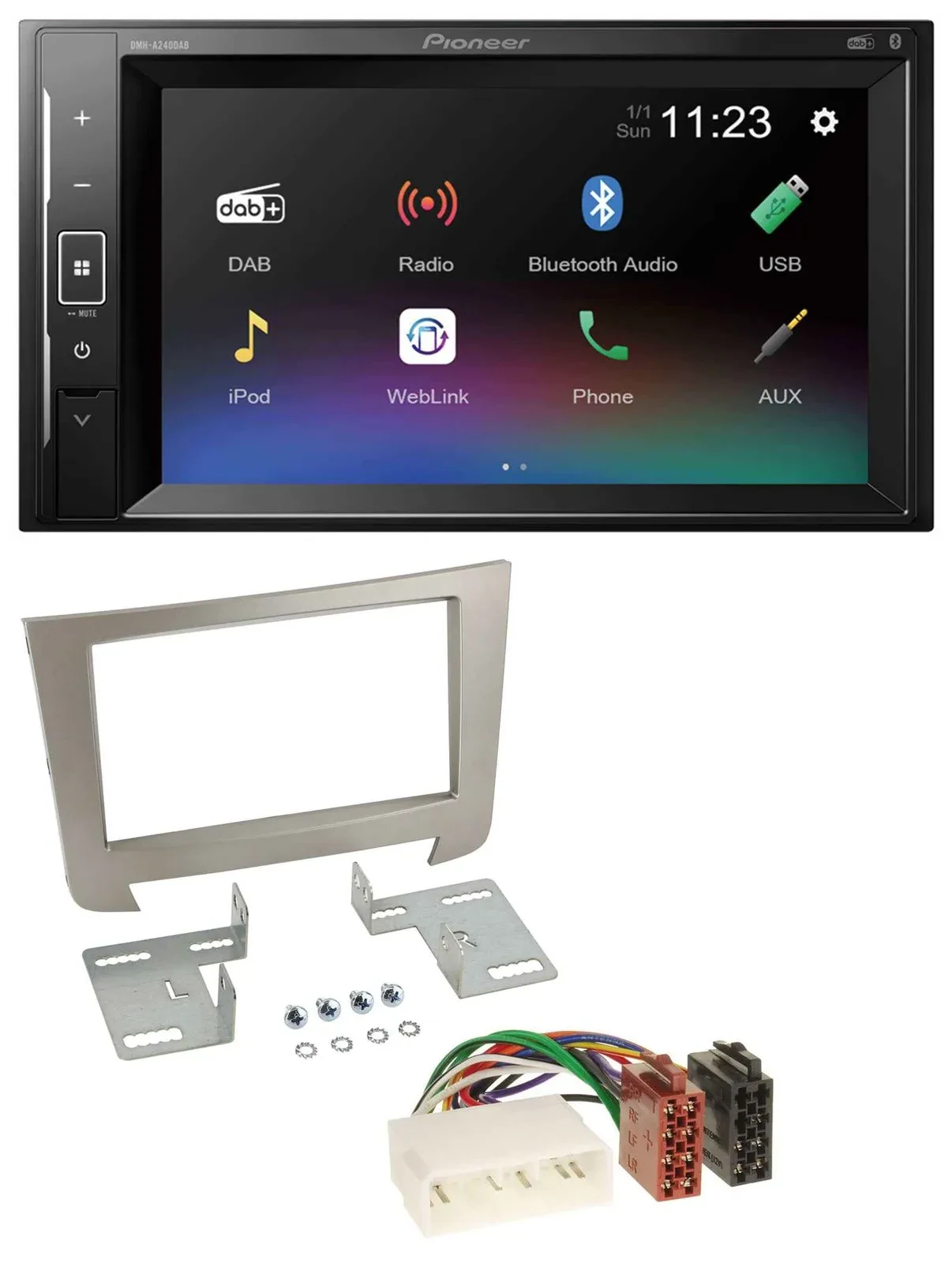 Pioneer DAB MP3 2DIN Bluetooth USB Autoradio für SSangYong Rexton ab 2013