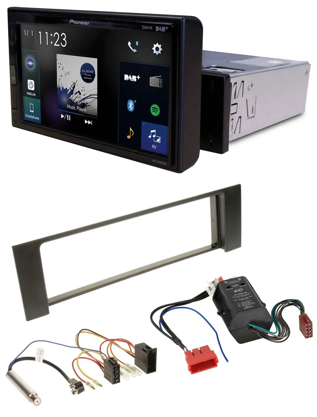 Автомагнитола для Audi A4 B6 (2000–2004) Pioneer DAB, MP3, Bluetooth, USB, совместима с Bose активной системой