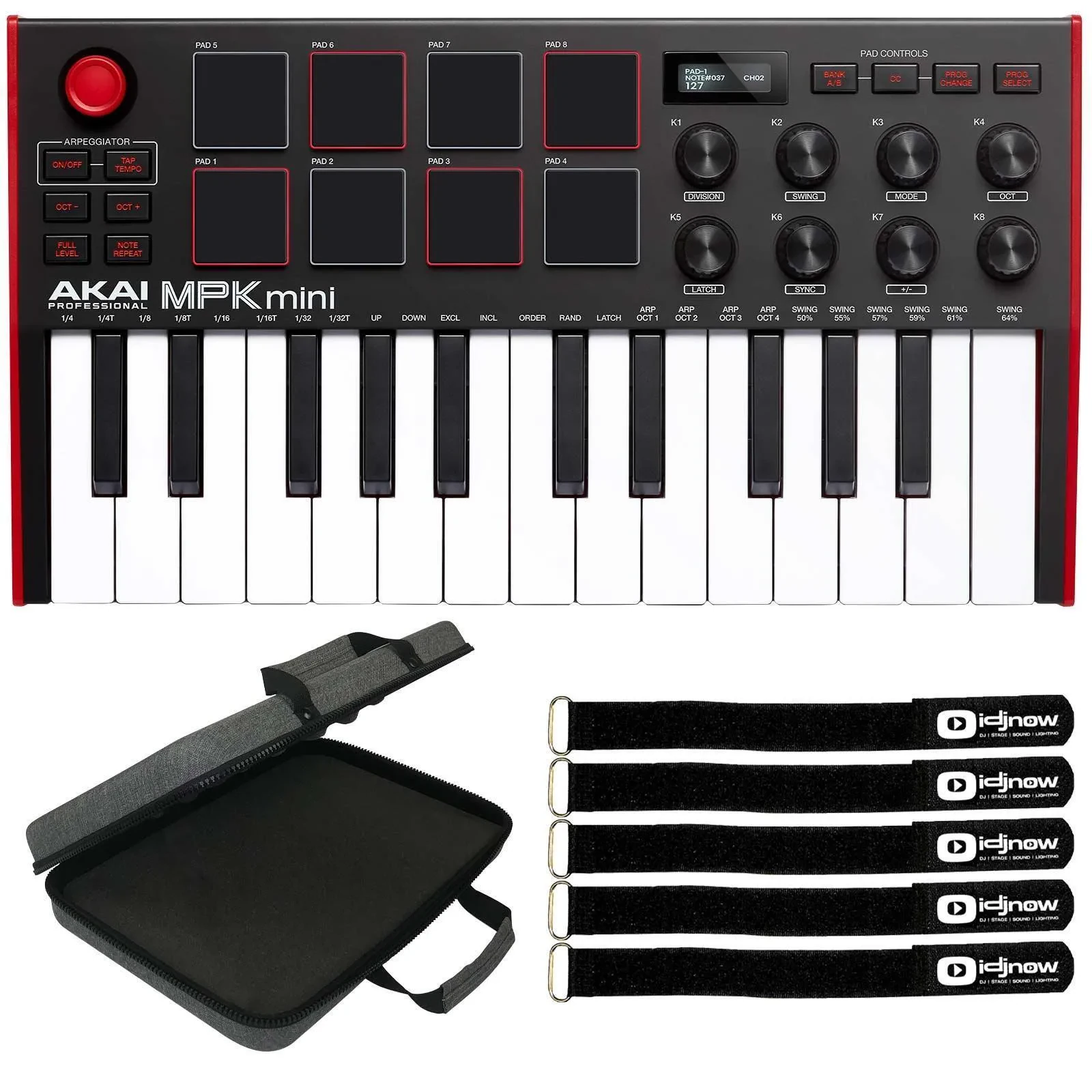 Akai MPK Mini MK3 25-Key Compact USB Keyboard & Pad Controller w Software & Case