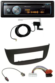 Автомагнитола для Renault Twingo (с 2015) Pioneer Bluetooth, DAB, MP3, USB, CD черная