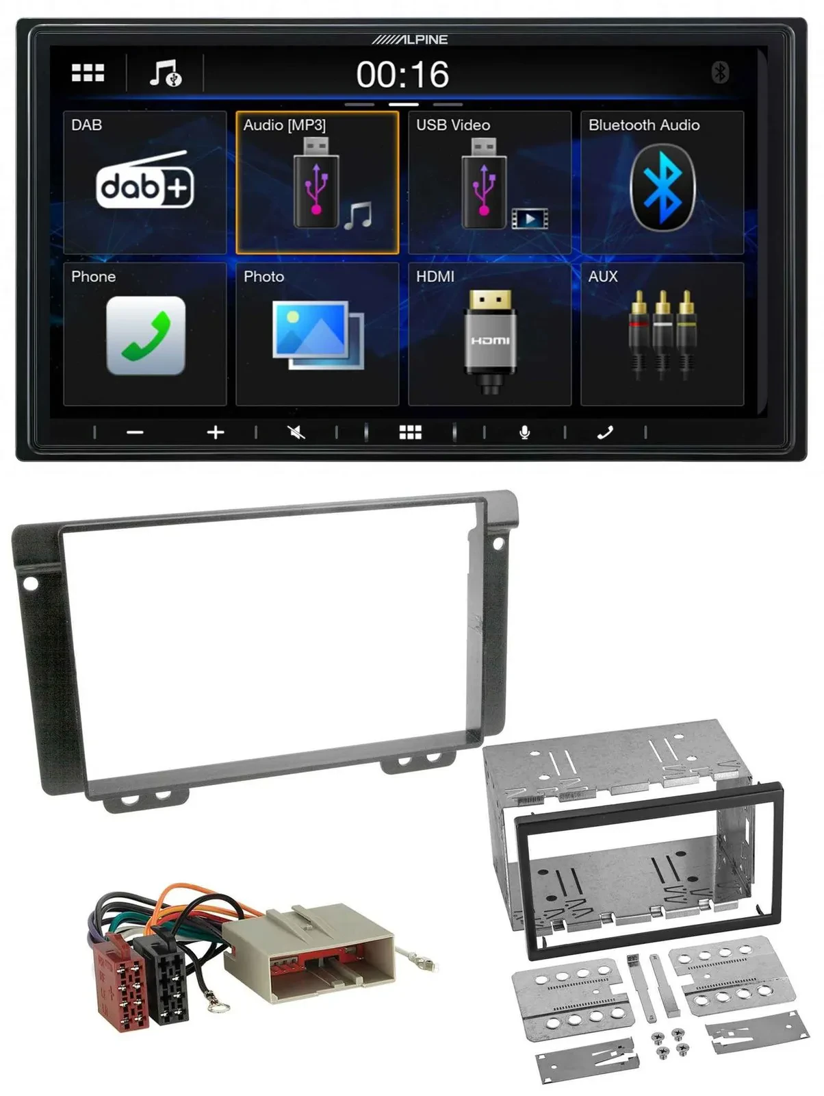 Alpine Bluetooth 2DIN MP3 DAB USB Autoradio für Land Rover Freelander 2004-2006