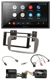 Pioneer USB 2DIN DAB Lenkrad Bluetooth Autoradio für Ford Mondeo S-Max ab 07 sil