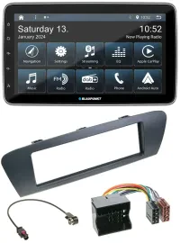 Blaupunkt USB DAB SD MP3 Bluetooth Autoradio für Renault Scenic (ab 12) - grau