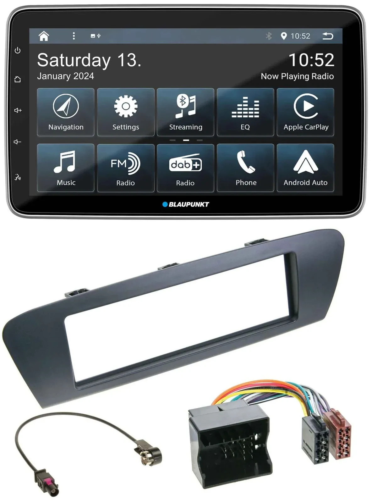 Blaupunkt USB DAB SD MP3 Bluetooth Autoradio für Renault Scenic (ab 12) - grau