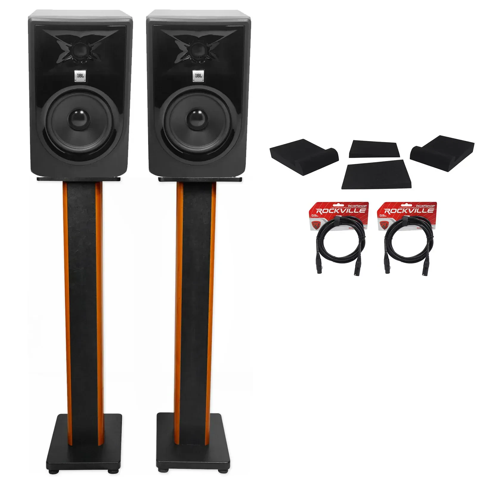 Активный студийный монитор JBL 305PMKII Black с аксессуарами (пара)