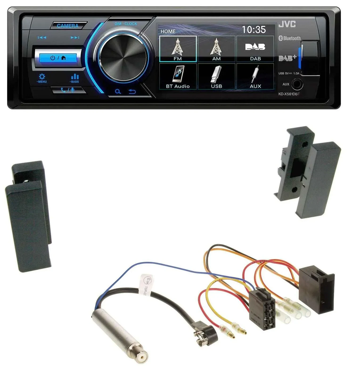 Автомагнитола для Seat Leon/Toledo (1998–2006) JVC Bluetooth, USB, MP3, DAB