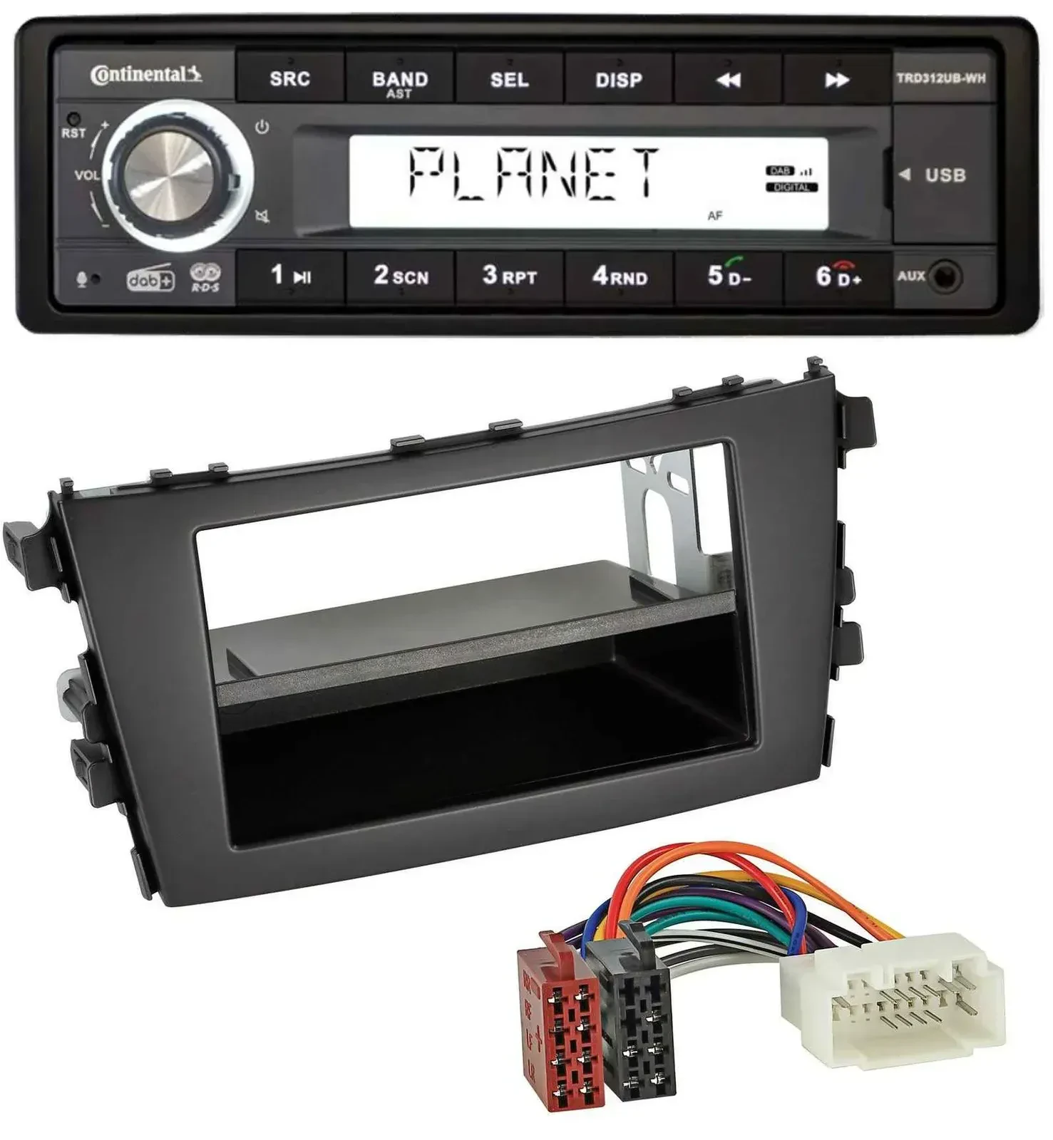 Continental USB 1DIN AUX DAB MP3 Autoradio für Suzuki Celerio (LF, ab 2014)