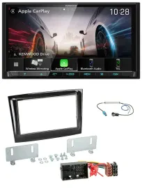 Kenwood MP3 2DIN USB DAB Bluetooth Autoradio für Fiat Doblo ab 2015 piano schwar