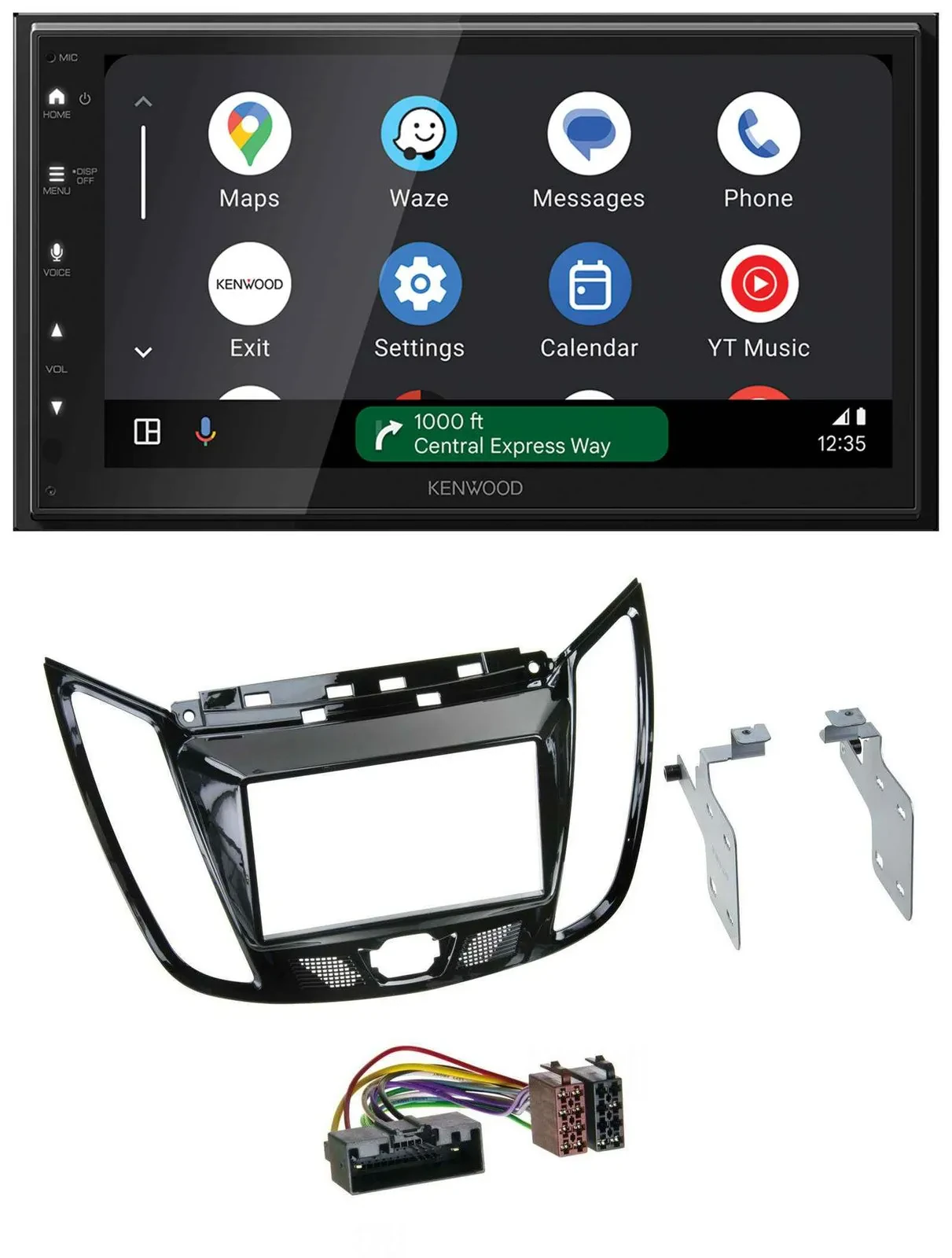Kenwood DAB Bluetooth USB MP3 2DIN Autoradio für Ford C-Max Kuga Klavierlack sch