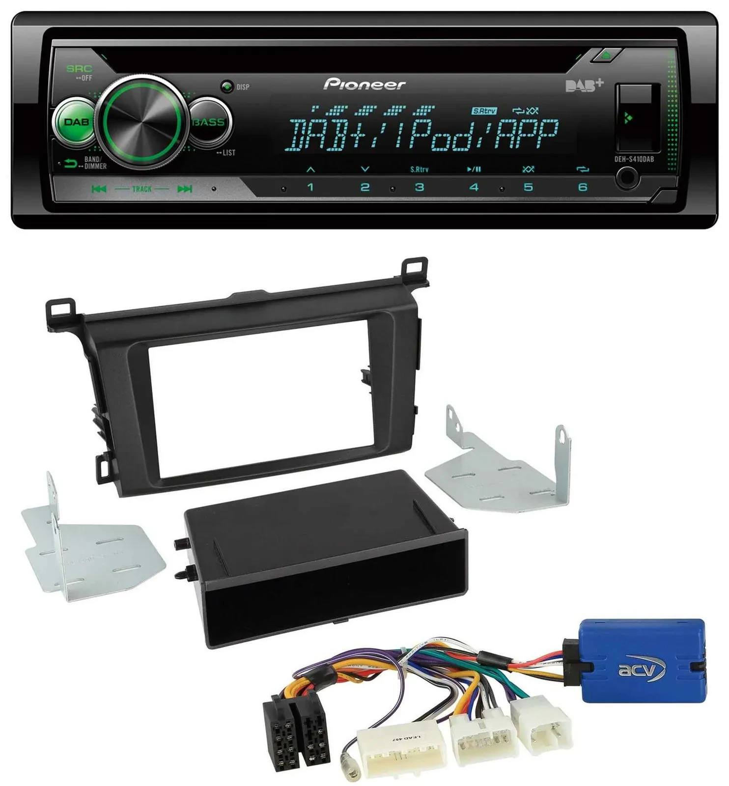 Pioneer USB MP3 DAB AUX CD Autoradio für Toyota RAV-4 (ab 2013)