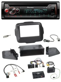 Pioneer Lenkrad DAB CD Bluetooth USB Autoradio für Jeep Renegade ab 2015