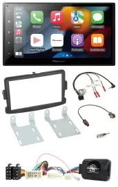 Pioneer DAB Bluetooth 2DIN USB Lenkrad Autoradio für Dacia ab 2012 schwarz