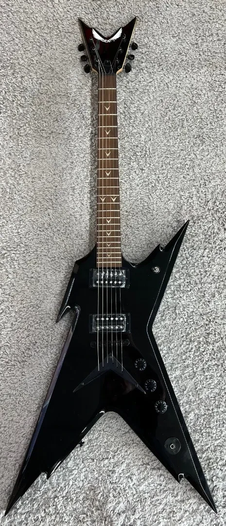 DEAN Razorback X Electric Guitar in Classic Black 6-string Model RZX CBK B-Stock