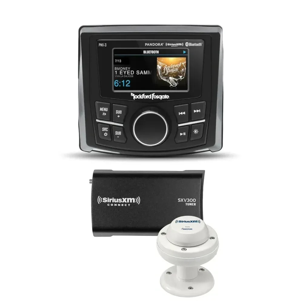 Автомагнитола Rockford Fosgate PMX-3 без привода (mechless), с усилителем, с тюнером SiriusXM SXV300M1