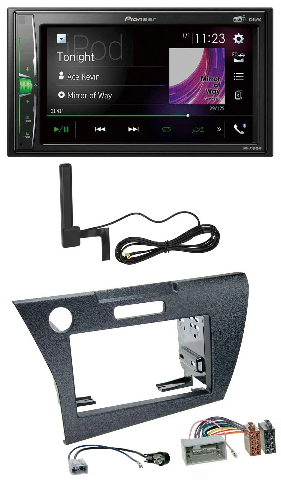 Pioneer MP3 DAB AUX 2DIN Bluetooth Autoradio für Honda CR-Z (ab 2010)
