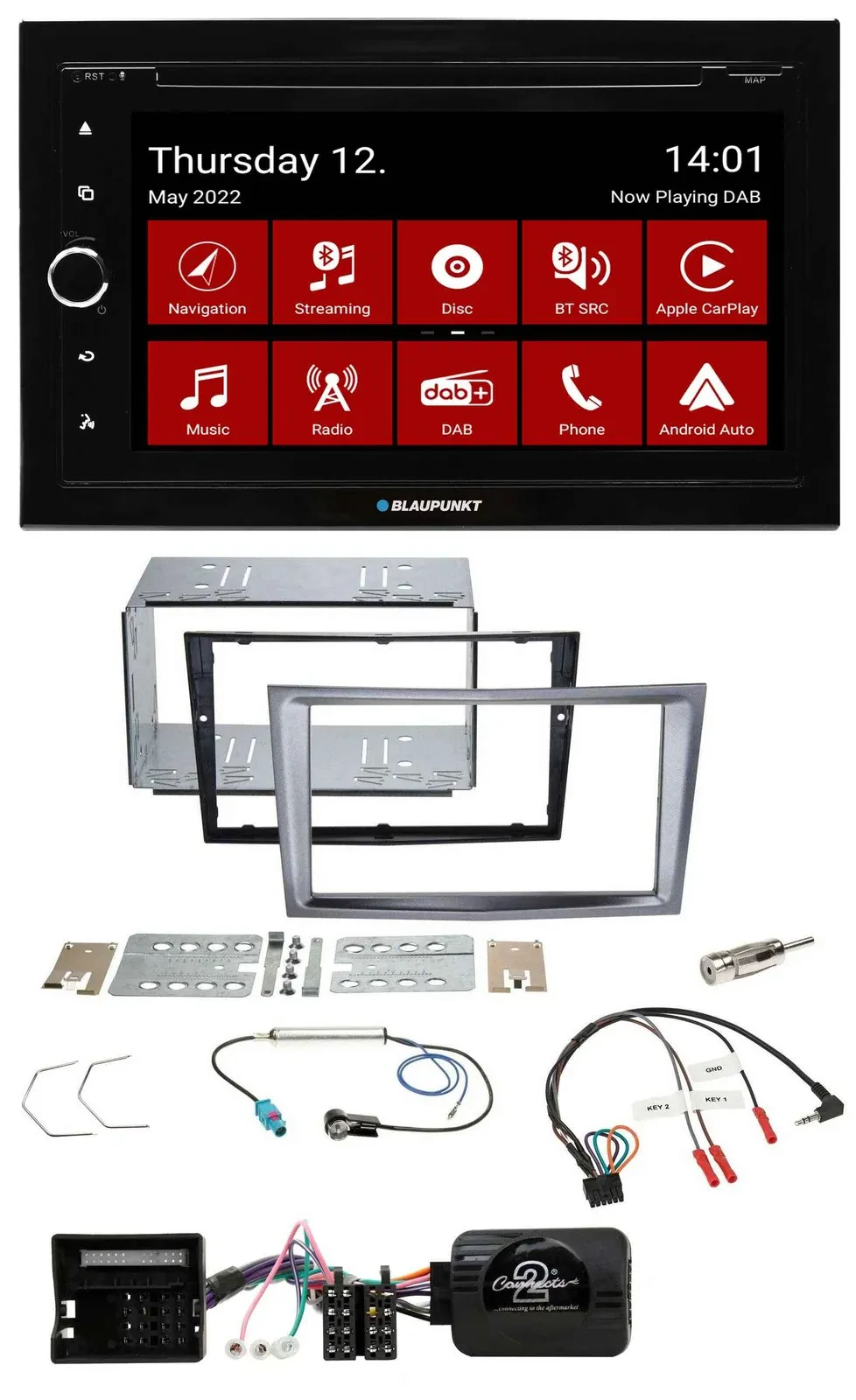 Blaupunkt Lenkrad DVD Bluetooth DAB 2DIN USB Autoradio für Opel Antara Astra H Z